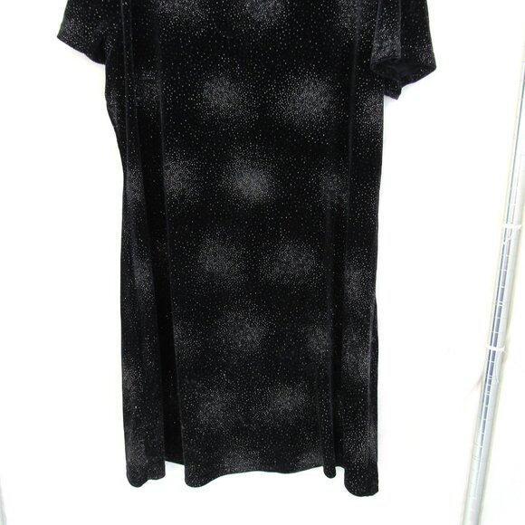 Kathie Lee Collection Women's Black sparkle Sleeveless Knee Length Dress Size XL - Picture 3 of 9